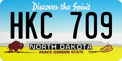 ND license plate HKC709