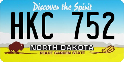 ND license plate HKC752