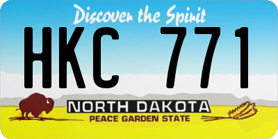 ND license plate HKC771