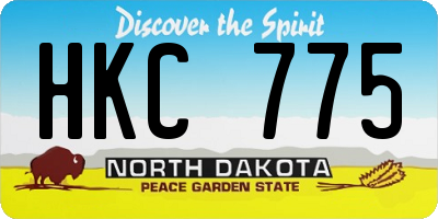 ND license plate HKC775