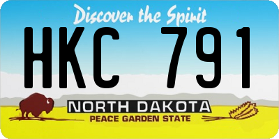 ND license plate HKC791