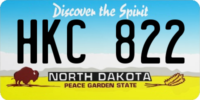 ND license plate HKC822