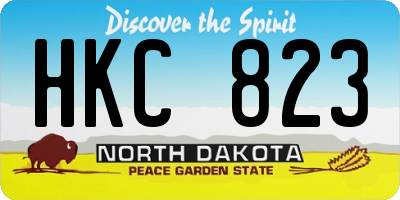 ND license plate HKC823