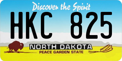ND license plate HKC825