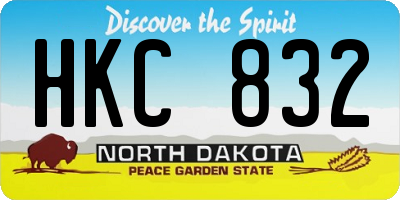 ND license plate HKC832