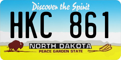 ND license plate HKC861