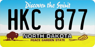 ND license plate HKC877