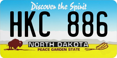 ND license plate HKC886