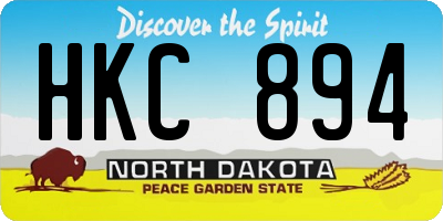 ND license plate HKC894
