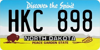 ND license plate HKC898