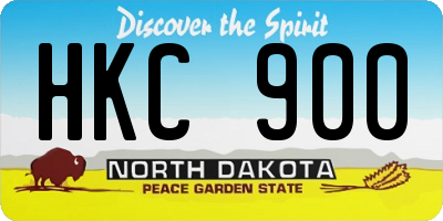 ND license plate HKC900