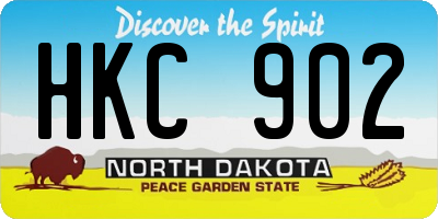 ND license plate HKC902
