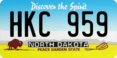 ND license plate HKC959