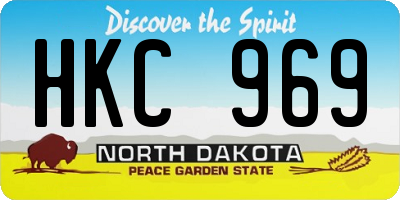 ND license plate HKC969