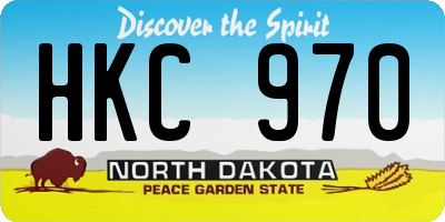 ND license plate HKC970