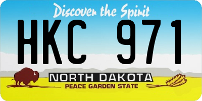 ND license plate HKC971