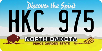 ND license plate HKC975