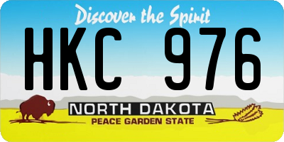 ND license plate HKC976