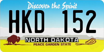 ND license plate HKD152