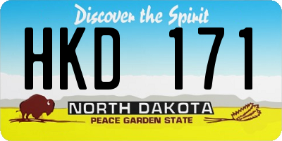 ND license plate HKD171