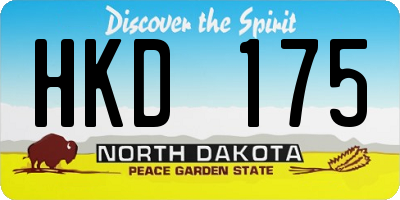 ND license plate HKD175