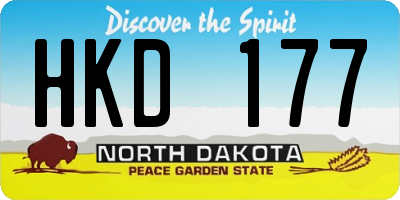 ND license plate HKD177