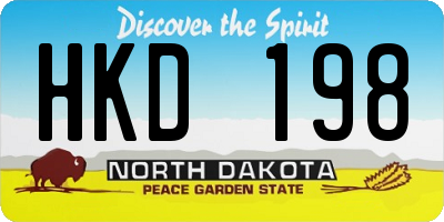ND license plate HKD198