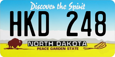 ND license plate HKD248