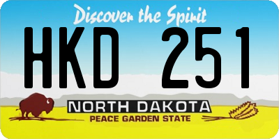 ND license plate HKD251