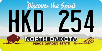 ND license plate HKD254