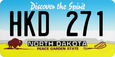ND license plate HKD271
