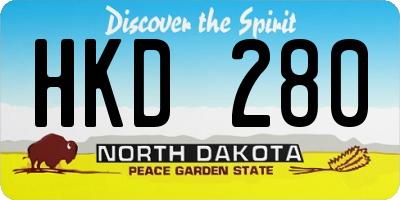 ND license plate HKD280