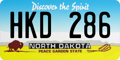 ND license plate HKD286