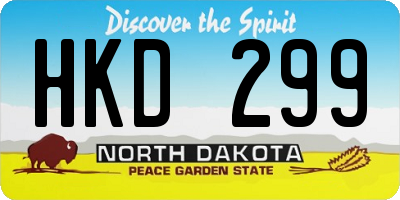 ND license plate HKD299