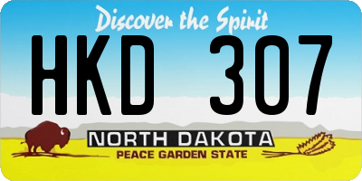 ND license plate HKD307
