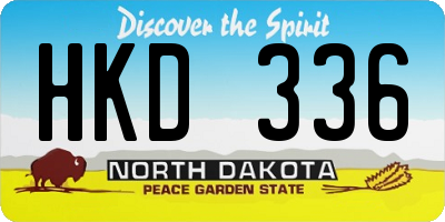 ND license plate HKD336