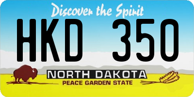 ND license plate HKD350