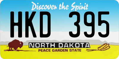 ND license plate HKD395