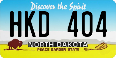 ND license plate HKD404