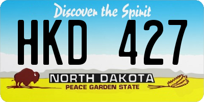ND license plate HKD427