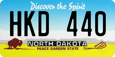 ND license plate HKD440