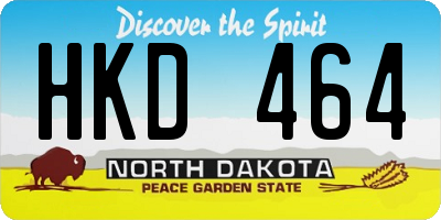 ND license plate HKD464