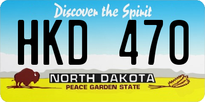 ND license plate HKD470