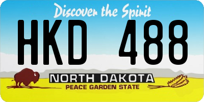 ND license plate HKD488