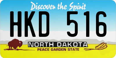 ND license plate HKD516