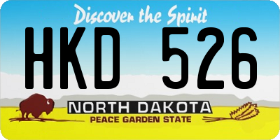 ND license plate HKD526