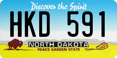 ND license plate HKD591