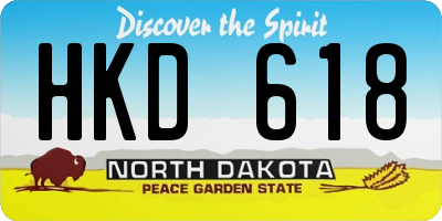 ND license plate HKD618
