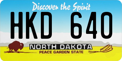 ND license plate HKD640