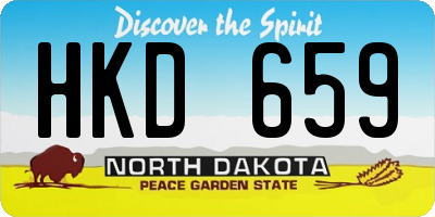 ND license plate HKD659